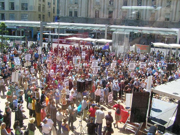The Crowd in Queen Elizabeth Square